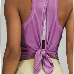 Lululemon All Tied Up Tank Top Cotton Sublimado Pigment Dye Wisteria Purple 12